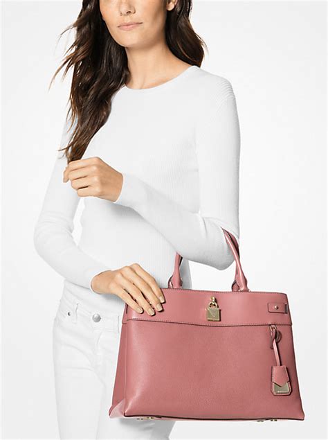 michael michael kors gramercy large pebbled leather satchel|Michael Michael Kors Women's Gramercy Large Pebbled Leather .